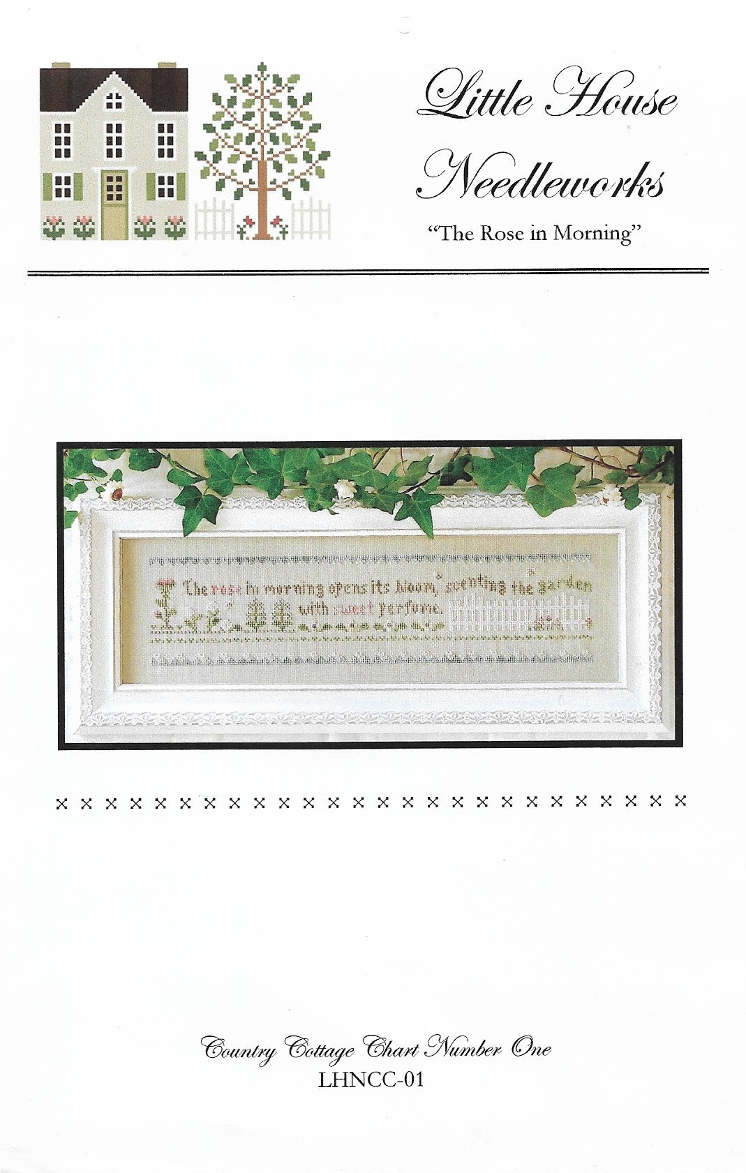 Little House Needlework The Rose in Morning cross stitch pattern