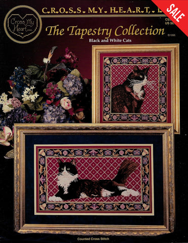 Cross My Heart The Tapestry Collection Black & White Cats CSB-130 cross stitch pattern