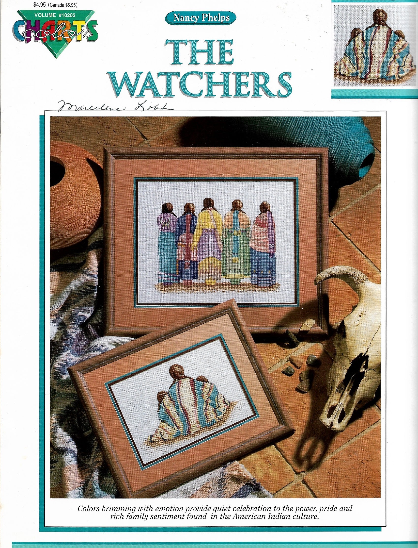 Color Charts The atchers native american cross stitch pattern