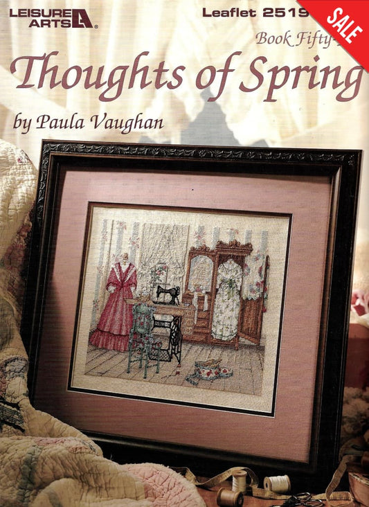 Leisure Arts Thoughts of Spring book 55 Paula Vaughan cross stitch pattern