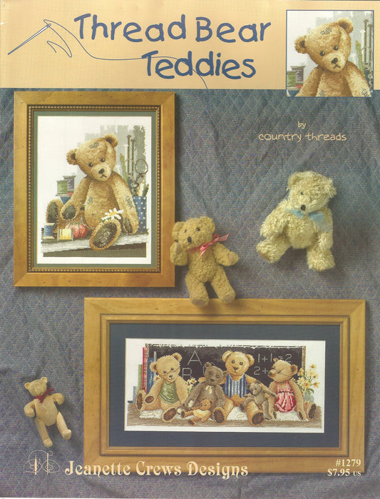 jeanette Crews Thread Bear Teddies cross stitch pattern