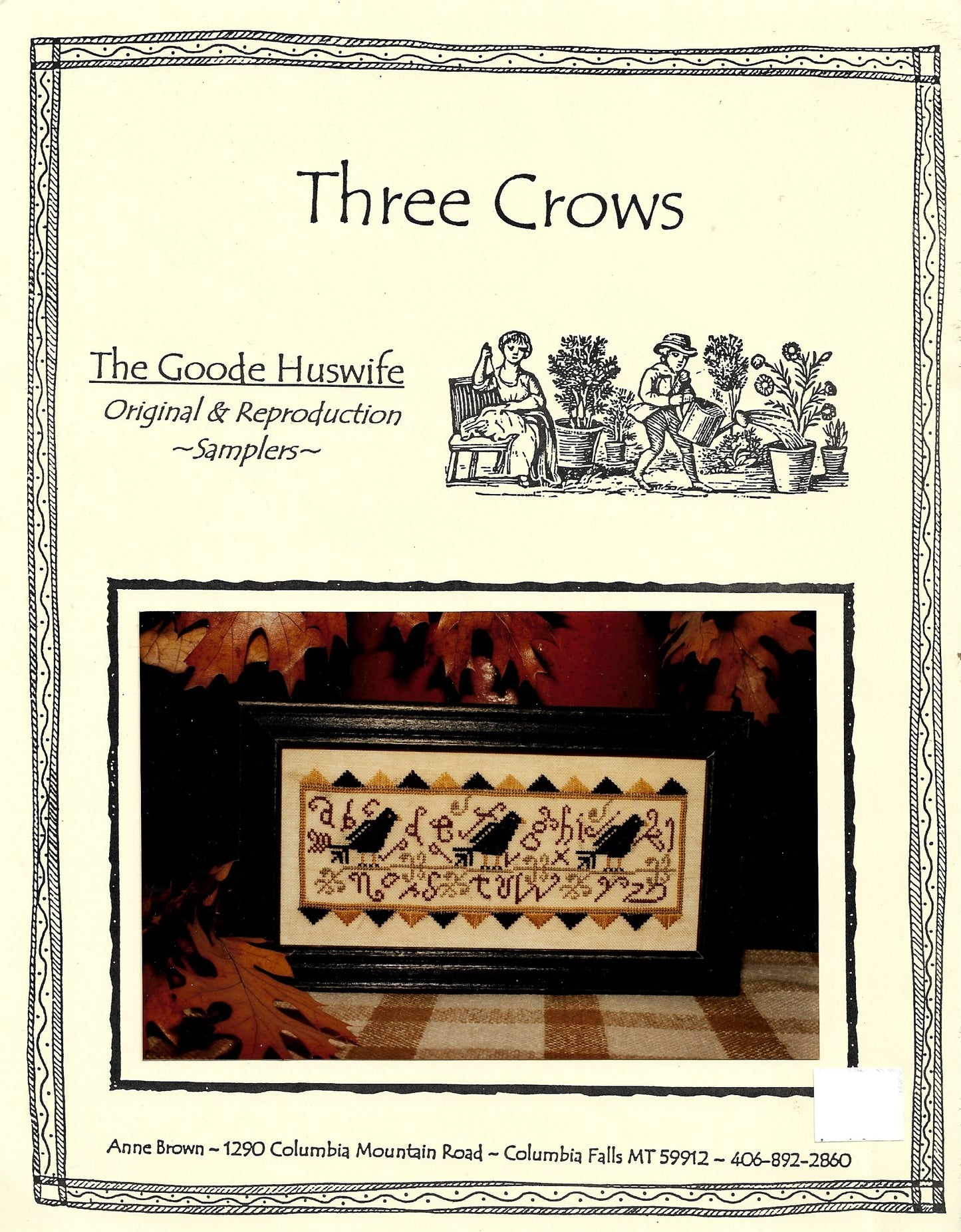 Goode Huswife Three Crows vintage OOP cross stitch pattern