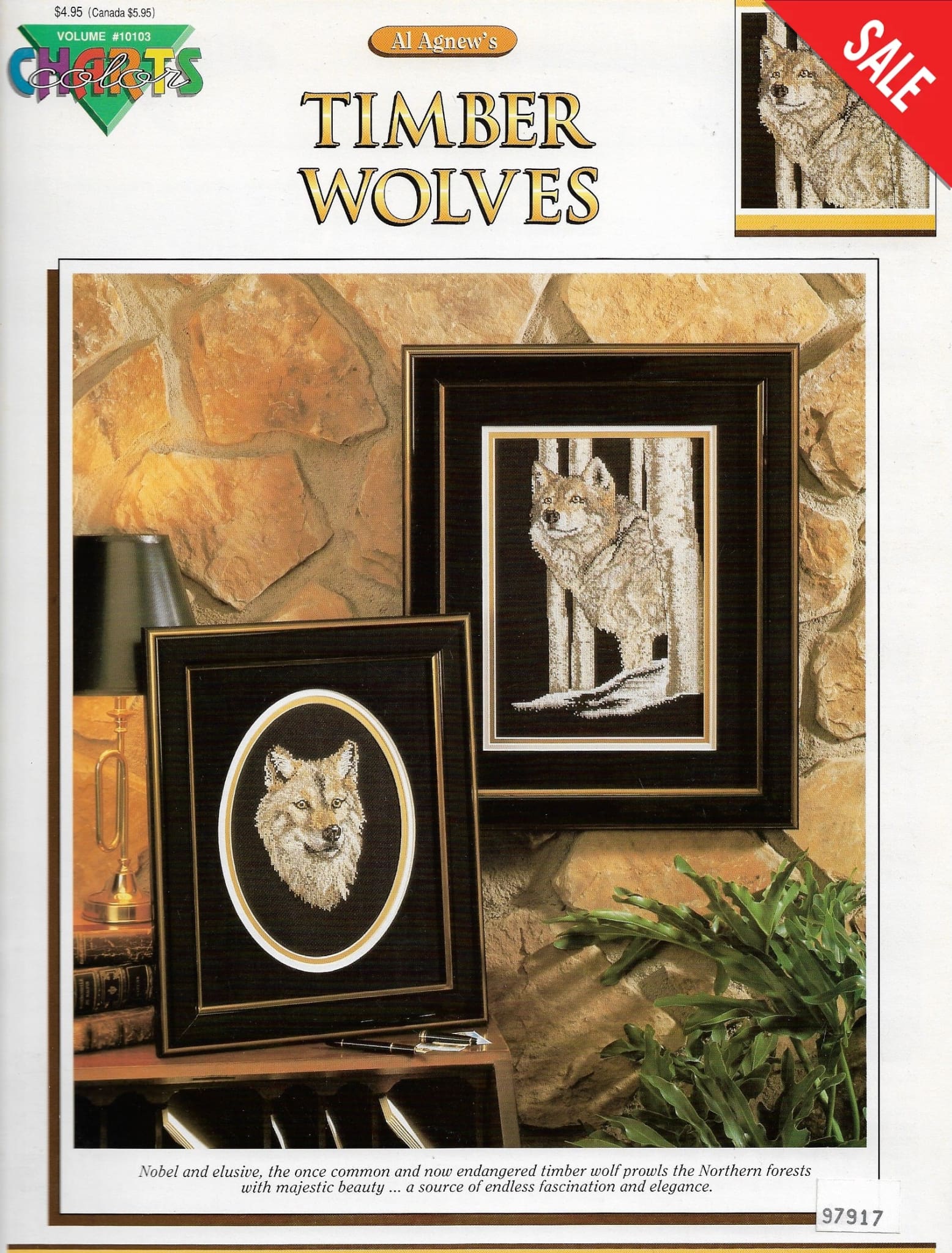 Color Charts Timber Wolves 10103 ross stitch pattern