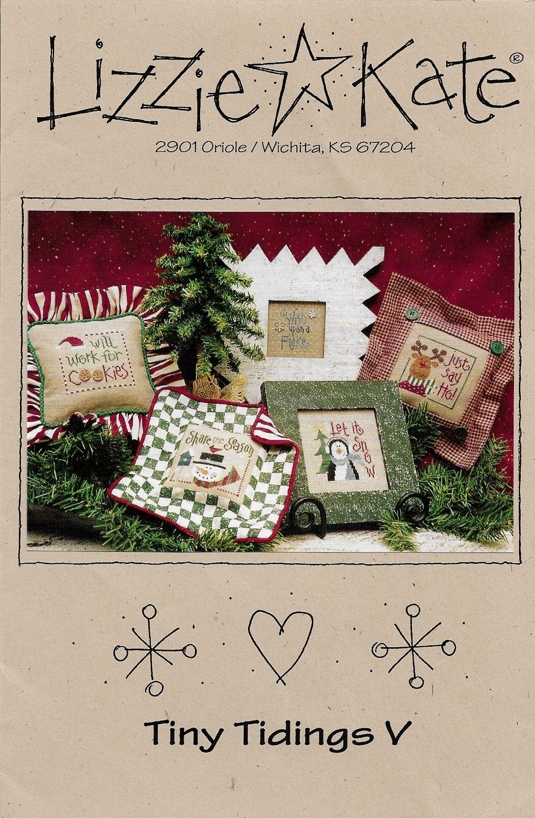 lizzie Kate Tiny Tidings V Christmas cross stitch pattern