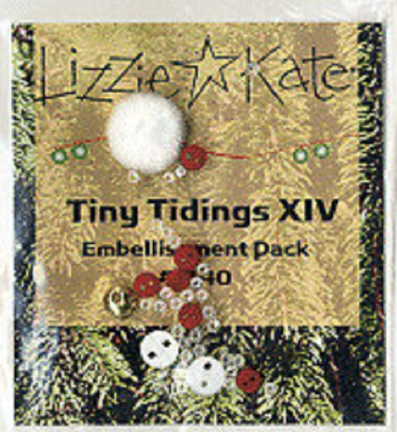 Lizzie Kate Tiny Tidings XIV E140 embellishment pack