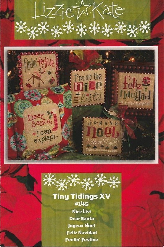 Lizzie Kate Tiny Tidings XV LK145 cross stitch pattern