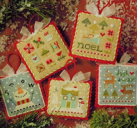 Lizzie Kate Tiny Tidings XX, LK172 and embellishment pack christmas cross stitch pattern
