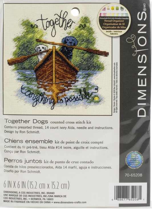 Dimensions Together Dogs 70-65208 counted cross stitch kit