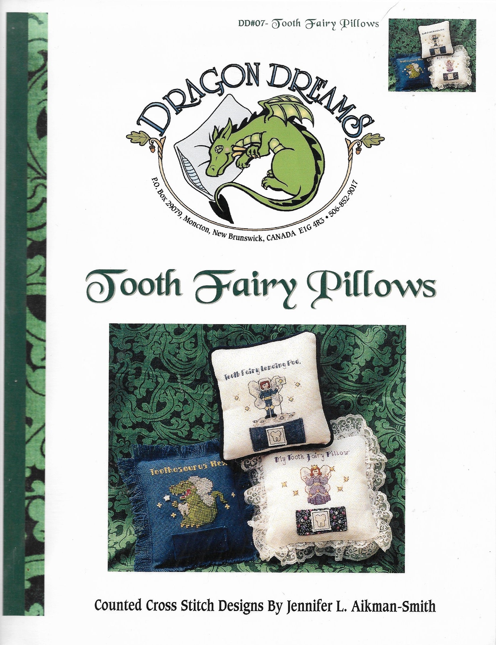 Dragon Dreams Tooth Fairy Pillows cross stitch pattern