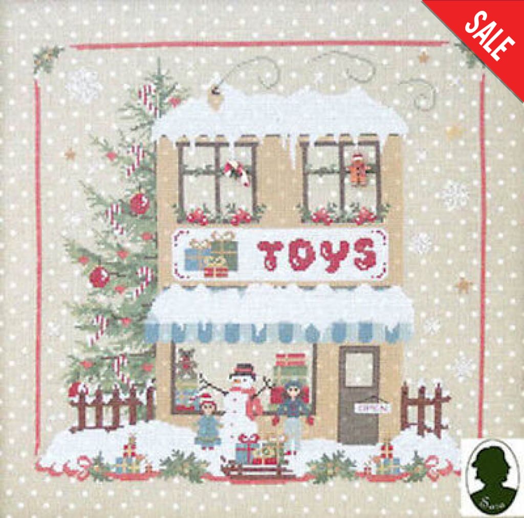 Sara Christmas Avenue Toy Shop cross stitch pattern