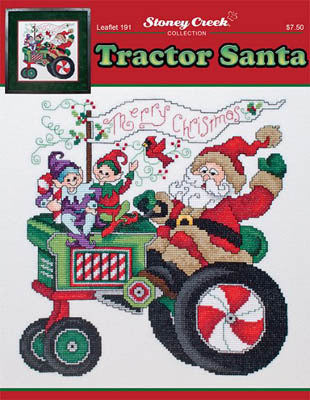 Stoney Creek Tractor Santa LFT191 cross stitch pattern