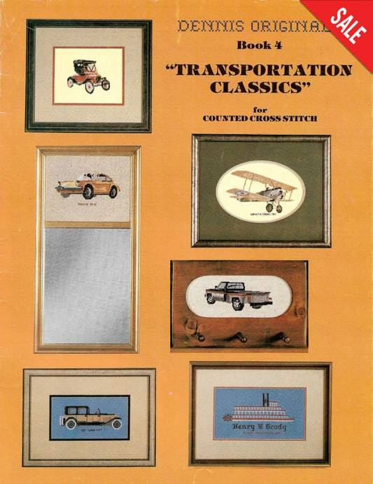 Dennis Originals Transportation Classics cross stitch pattern