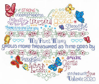 Imaginating Let's Treasure an Aunt cross stitch pattern