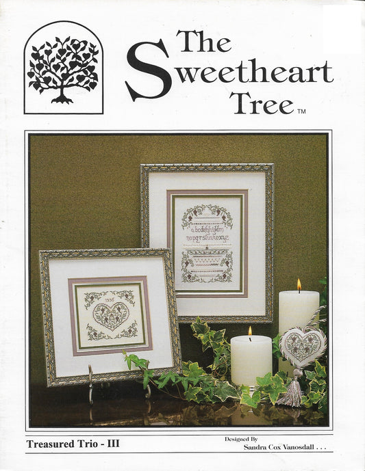 Sweetheart Tree Treasured Trio III cross stitch sampler pattern