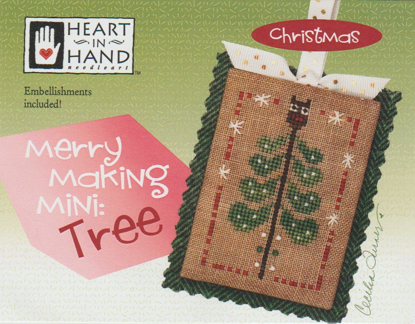 Heart In hand Merry Making Mini - Tree christmas cross stitch pattern