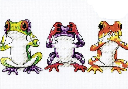 Dimensions Tree Frog Trio 16758 cross stitch kit