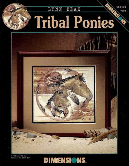 Dimensions Tribal Ponies 326 native american cross stitch pattern