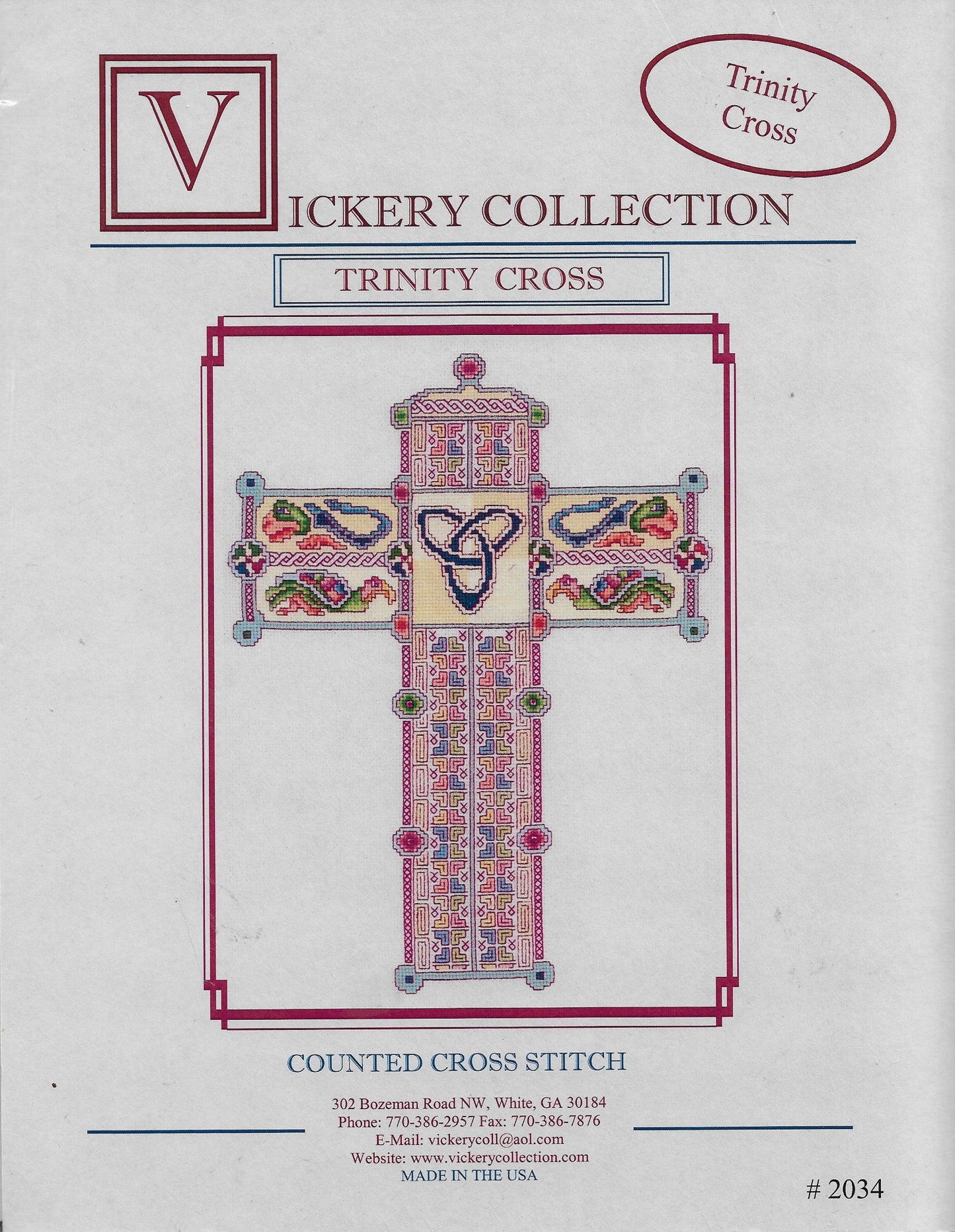 Vickery Collection trinity Cross celtic cross stitch pattern