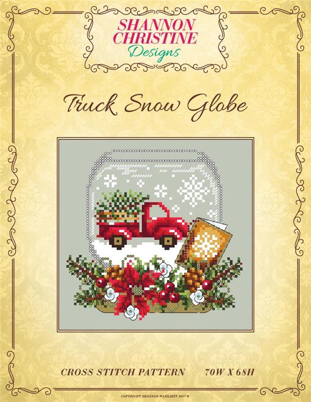 Shannon Christine Truck Snow Globe christmas cross stitch pattern