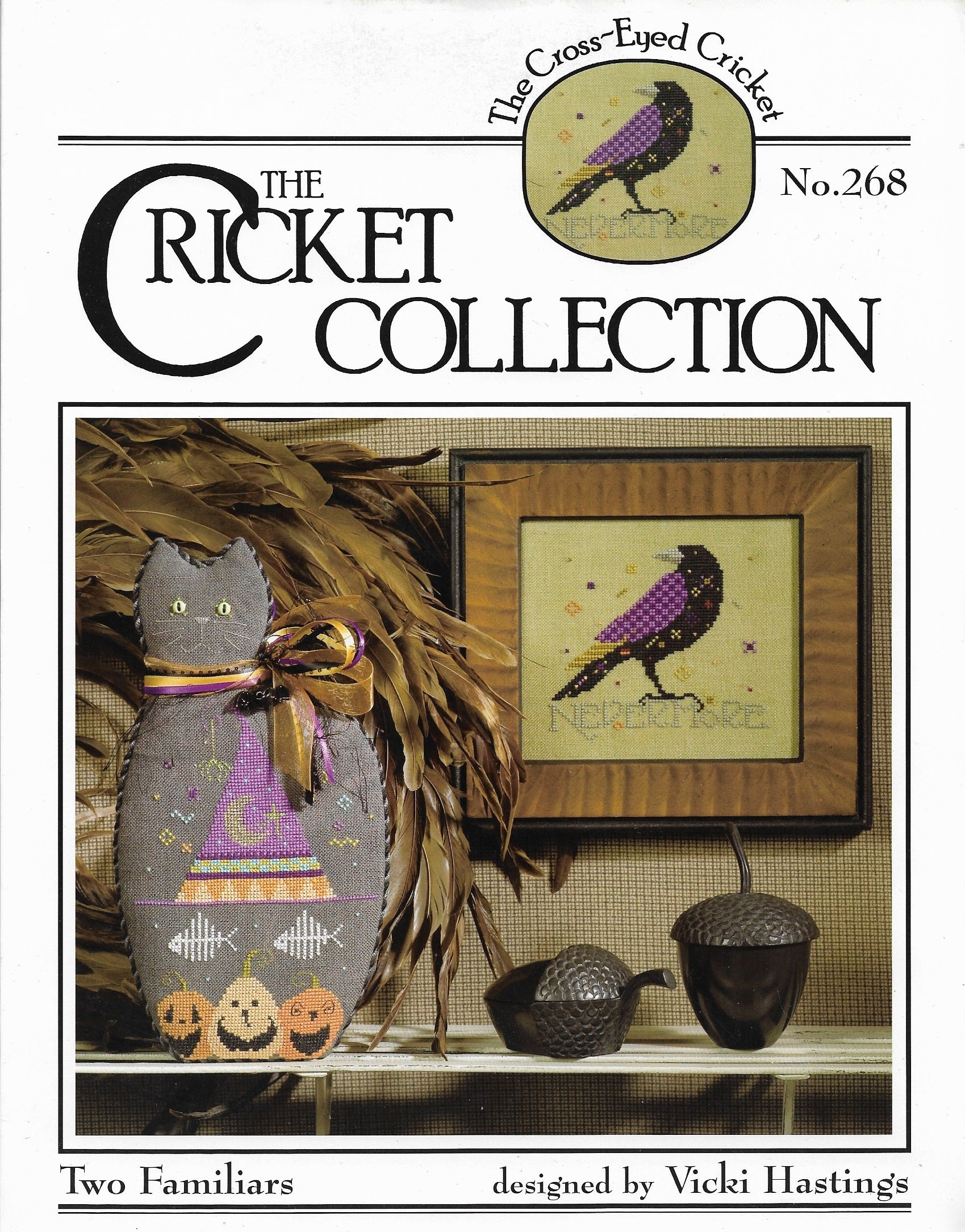 Cricket Collection Two Familiars CC268 Halloween cross stitch leaflet