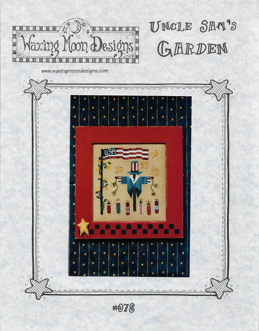 Waxing Moon Uncle Sam's Garden 078 patriotic cross stitch pattern
