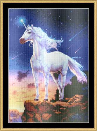 Mystic stitch Unicon Comets cross stitch pattern