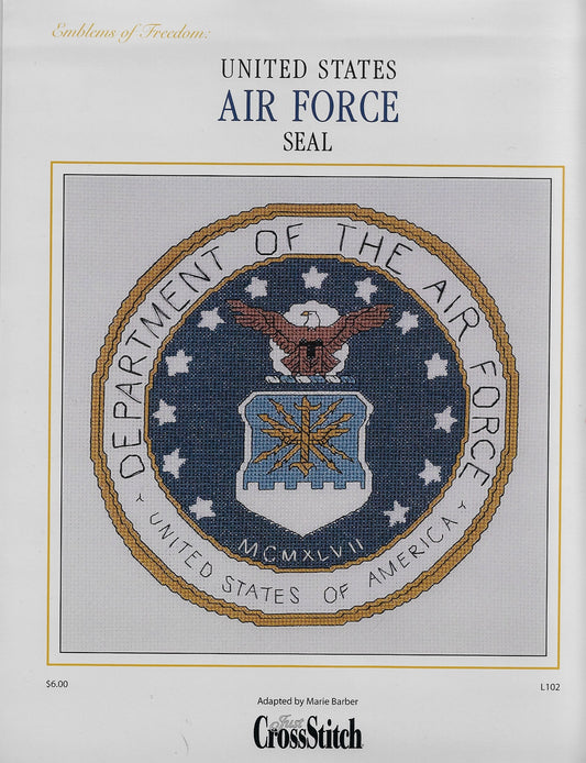 Just CrossStitch US Air Force Seal cross stitch pattern