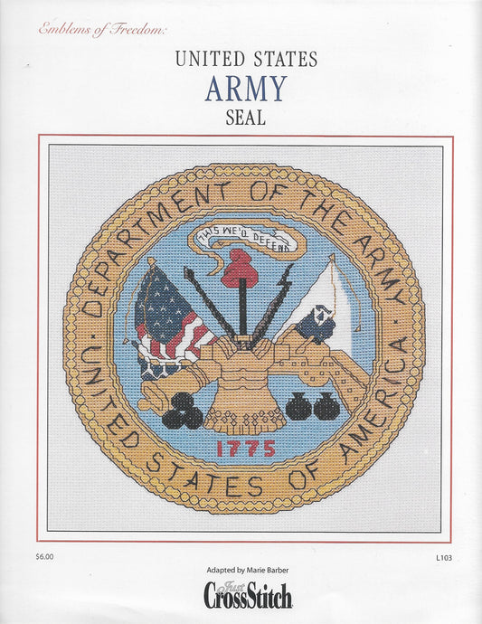 Just CrossStitch US Army Seal cross stitch pattern