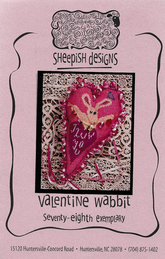 Sheepish Designs Valentine Wabbit cross stitch pattern