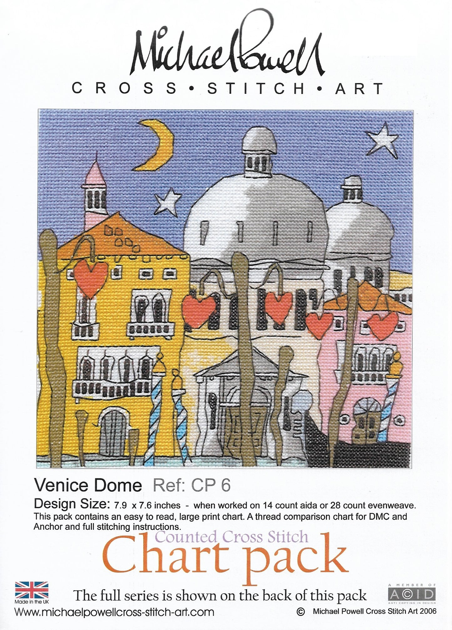 Michael Powell Venice Dome cross stitch kit