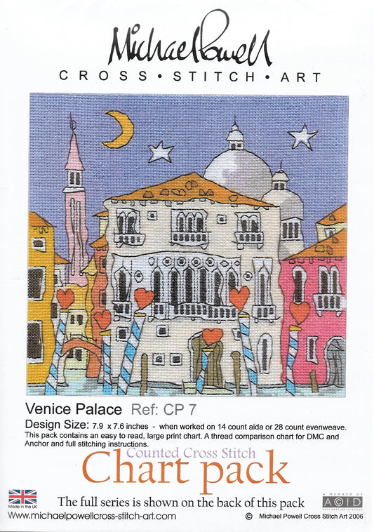 Michael Powell Venice Palace  CP7 cross stitch pattern
