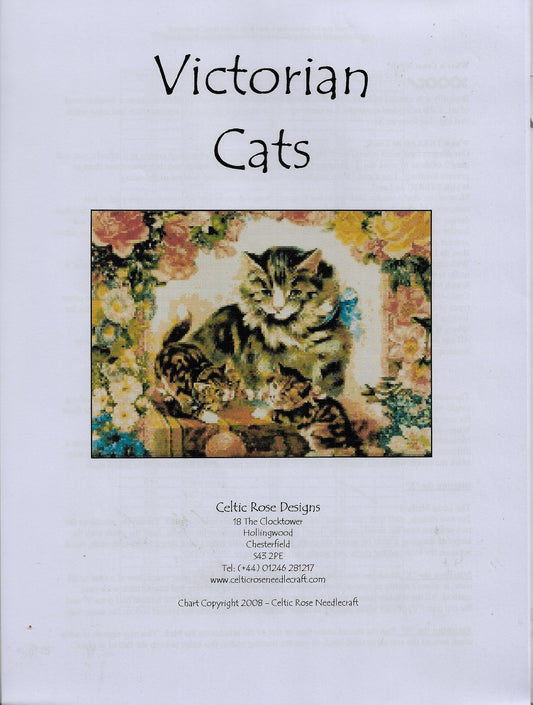 Celtic Rose Designs Victorian Cats cross stitch pattern
