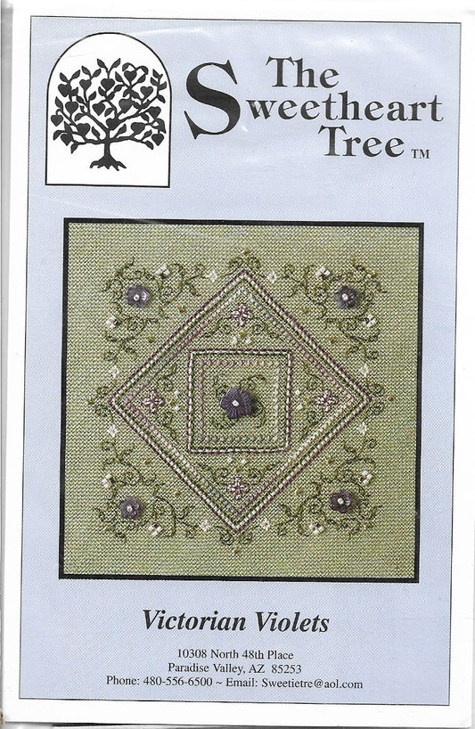The Sweetheart Tree Victorian Violets cross stitch pattern