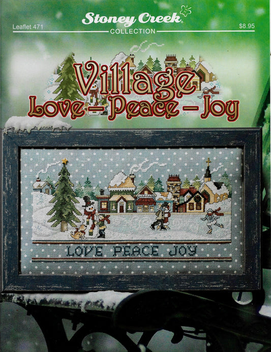 Stoney Creek Village Love - Peace - Joy LFT471 cross stitch pattern