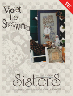 Sisters & Best Friends Violet the Snowwoman cross stitch pattern