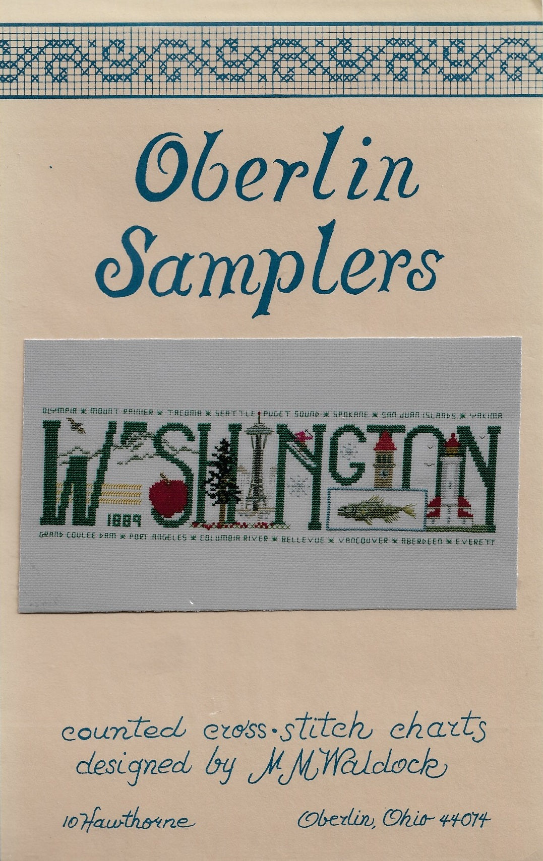 Oberlin Washington cross stitch pattern