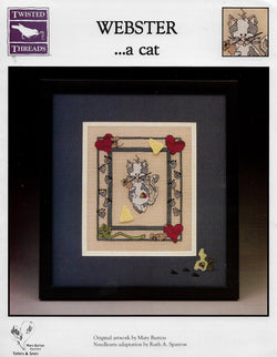 Twisted Threads Webster .. a cat cross stitch pattern
