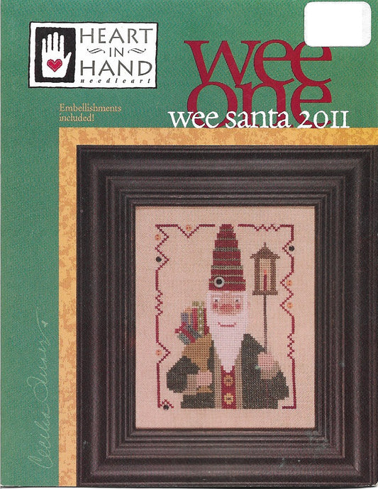 Heart in Hand Wee Santa 2011 christmas cross stitch pattern