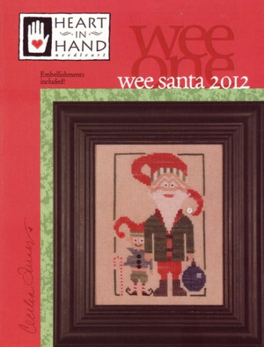 Heart In Hand Wee Santa 2012 cross stitch pattern