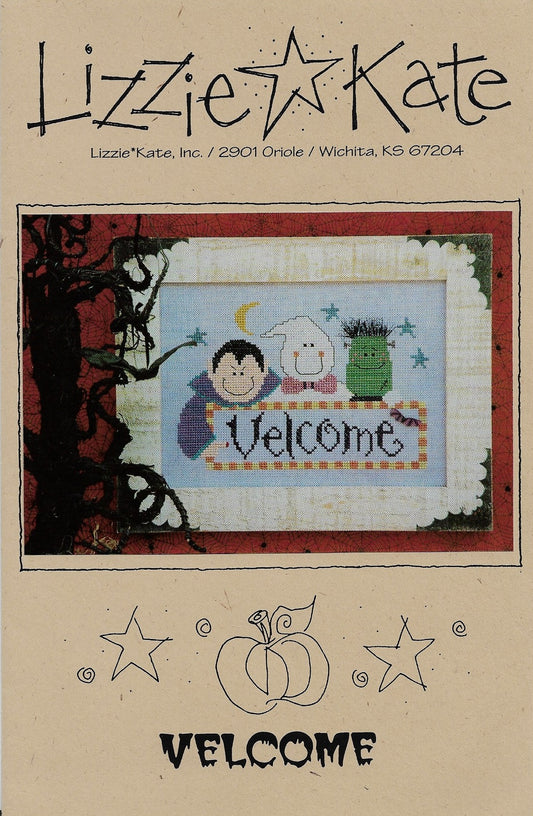 Lizzie Kate Welcome LK069 halloween cross stitch pattern