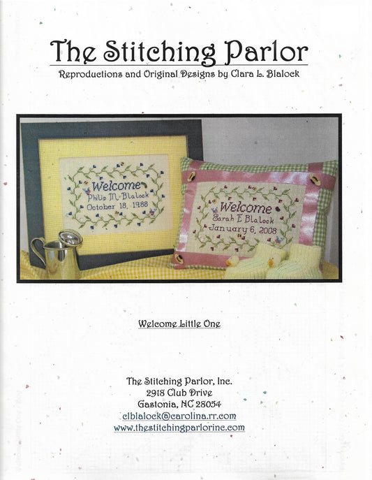 The Stitching Parlor Welcome Little One baby cross stitch pattern