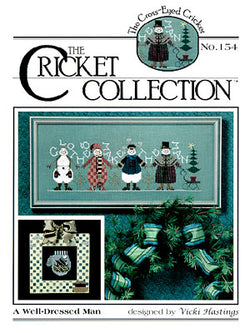 Cricket Collection A Well-dressed Man Snowman CC154 cross stitch pattern