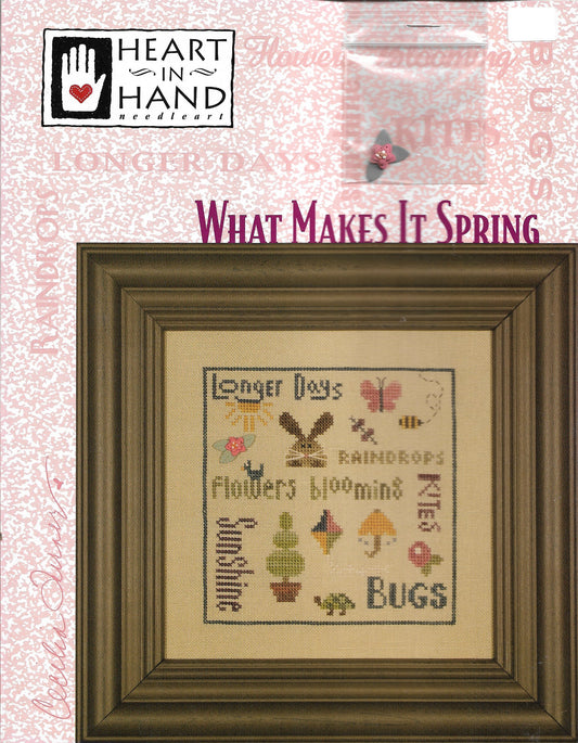 Heart in Hand What Makes It Spring cross stitch pattern