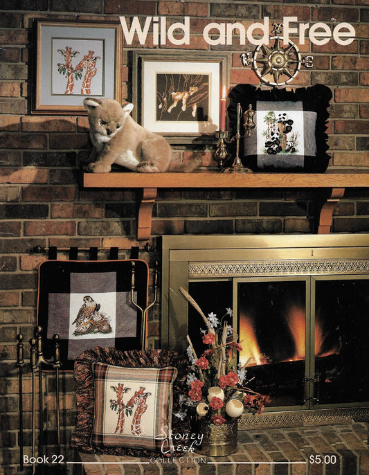 Stoney Creek Wild and Free BK22 wild animals cross stitch pattern