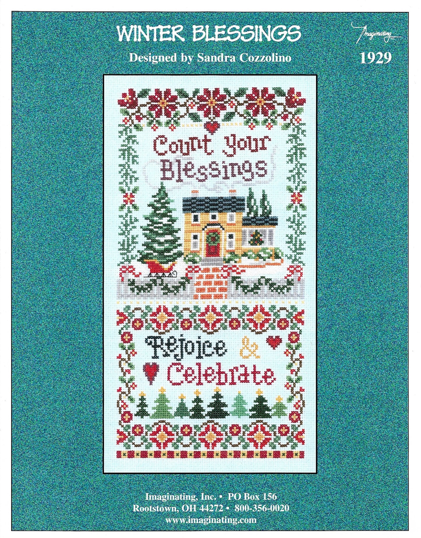 Imaginating Winter Blessings 1929 cross stitch pattern