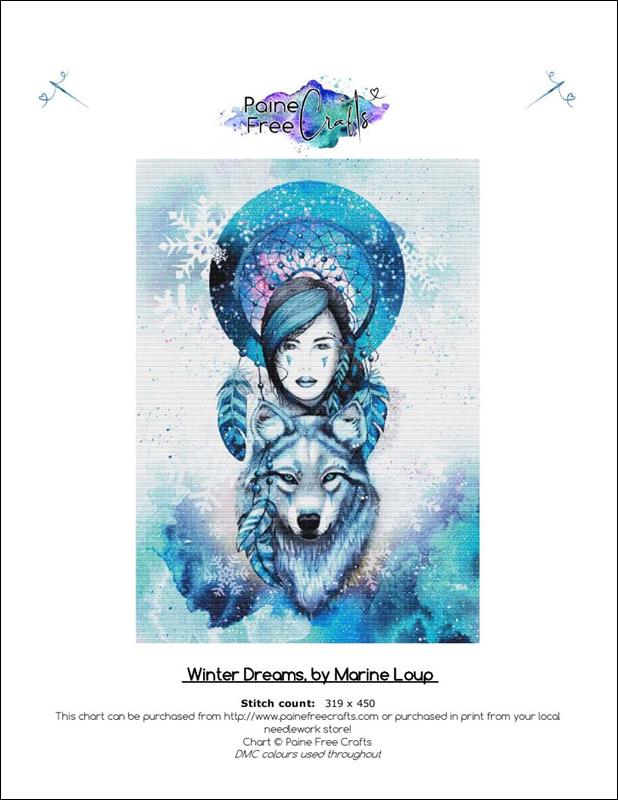 Paine Free Winter Dreams Native American cross stitch pattern