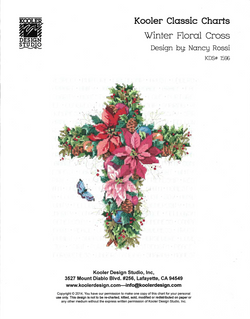 Kooler Design Studios Winter Floral Cross cross stitch pattern