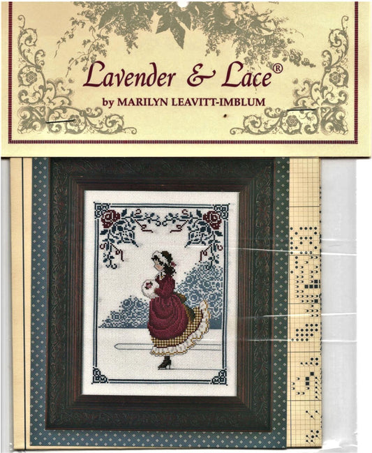 Lavender & Lace Winter Rose L&L2 cross stitch