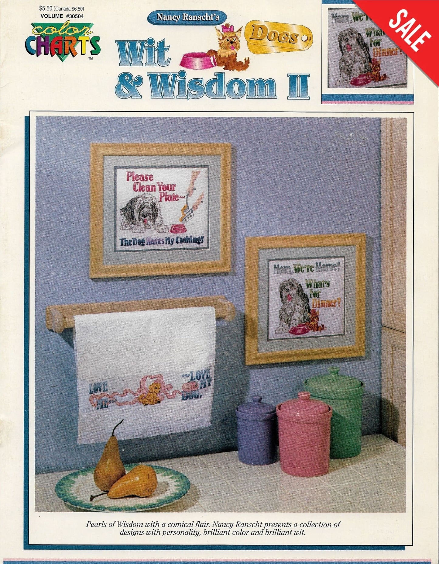 Color Charts Wit & Wisdom II Dogs 30504 Cross stitch pattern