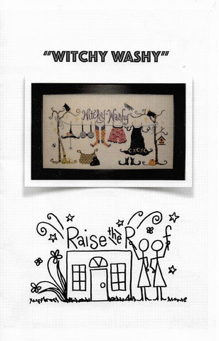 Raise the Roof Witchy Washy Haloween cross stitch pattern